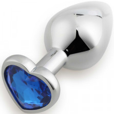 Play Secrets Anal Plug Heart Shape Medium, серебристый/