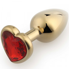 Play Secrets Anal Plug Heart Shape Small, золотой/красный